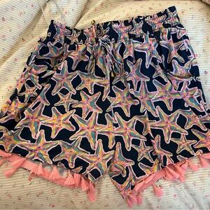 Simply Southern Colorful Starfish Patterned Women's Shorts